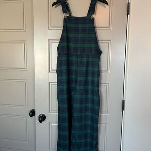 Arizona Jean Company Green and Blue Plaid Jumpsuit
